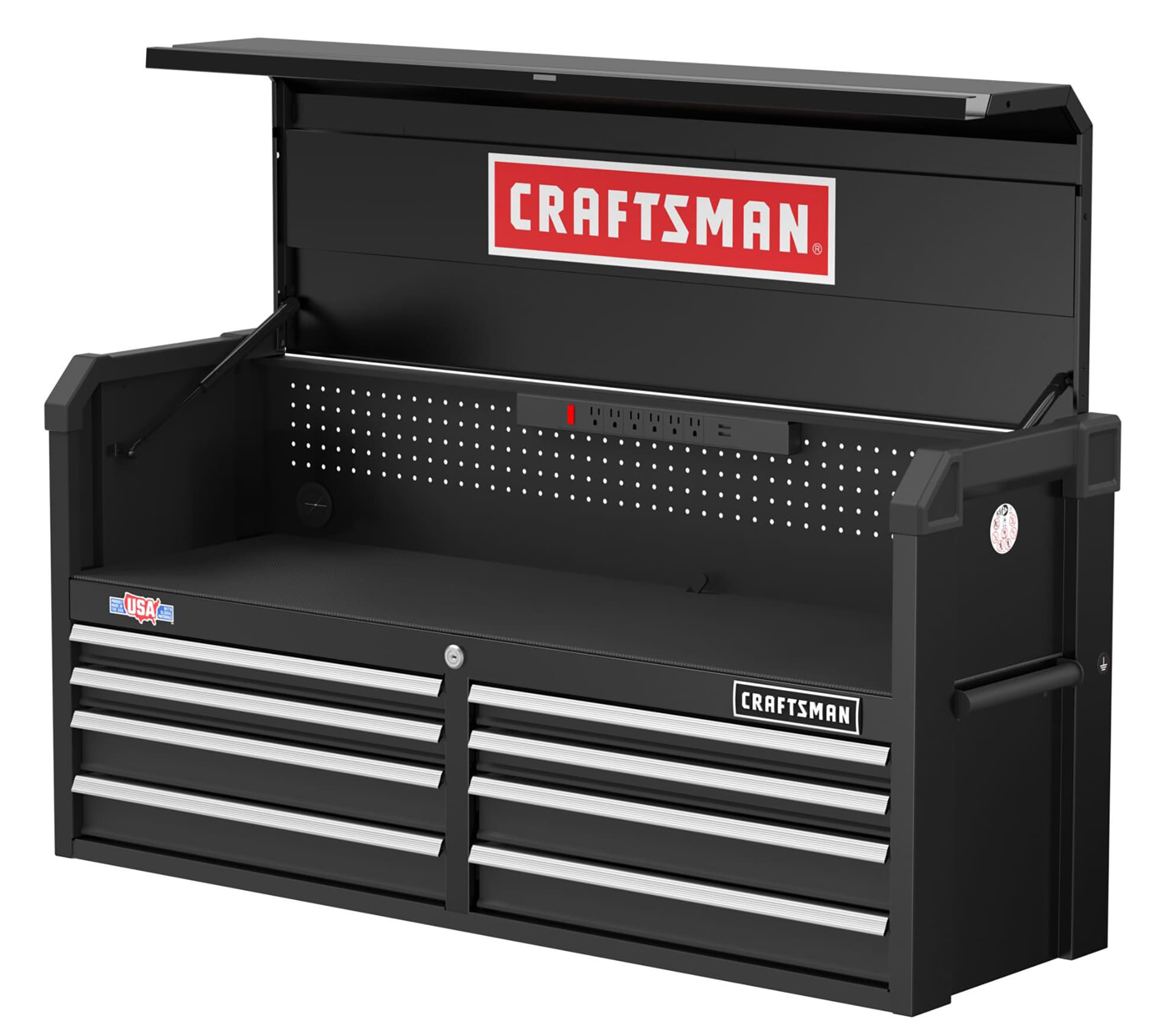CRAFTSMAN 2000 Series 51.5-in W x 24.7-in H x 16-in D 8 -Drawer Steel Tool Chest ( Black ) | CMST98272BK | Lowe's