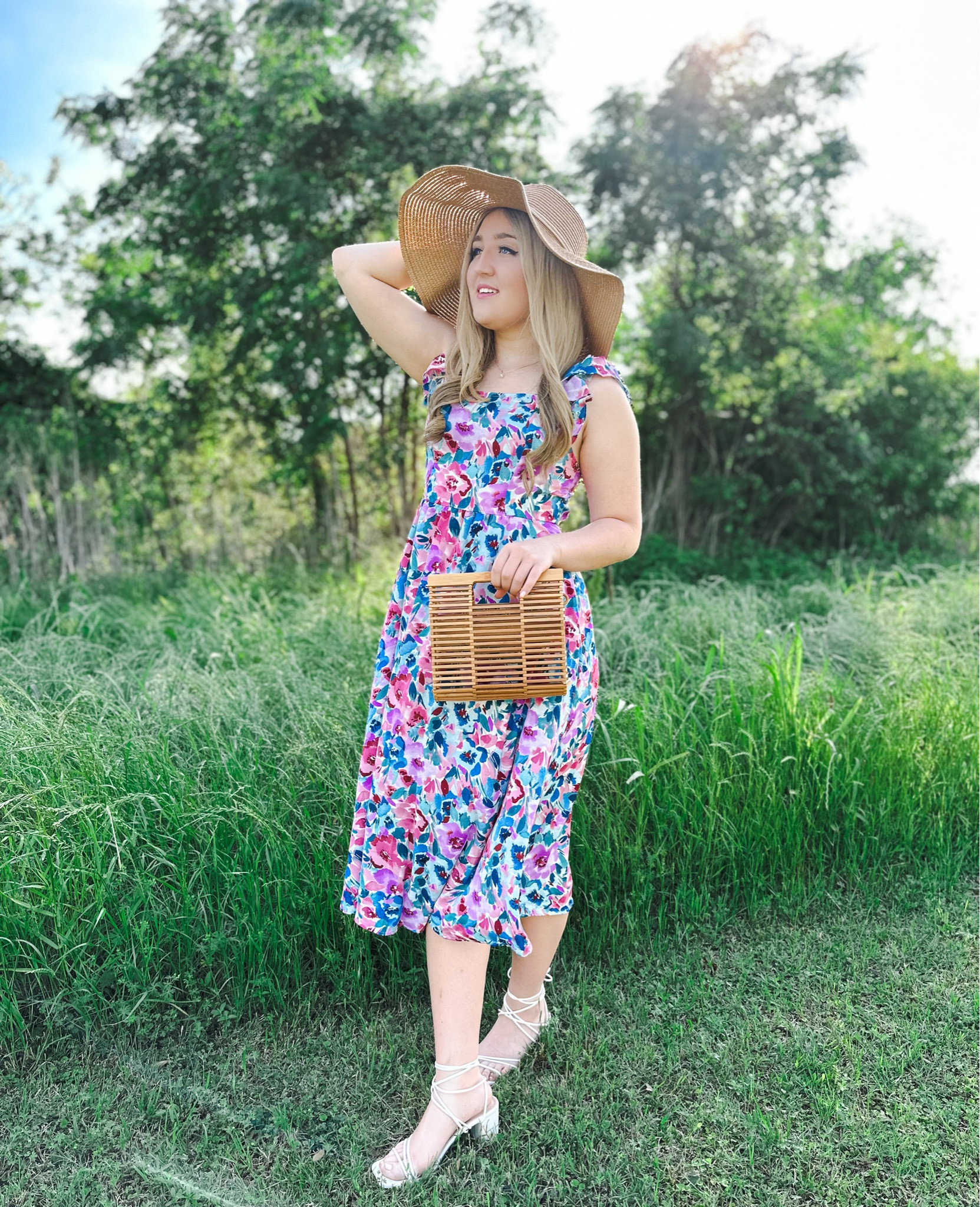 AB is wearing a dress, hat, shoes, and purse all from Shein. We ordered a M in the dress. AB weighs approx 140lbs and is 5’6. 

#LTKunder50 #LTKfit #LTKFind
