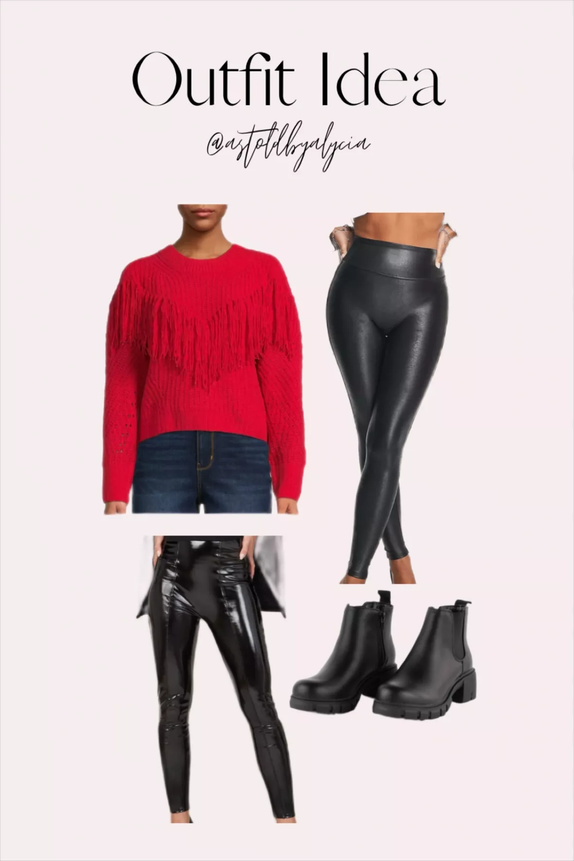 Spanx Petite leather look legging … curated on LTK