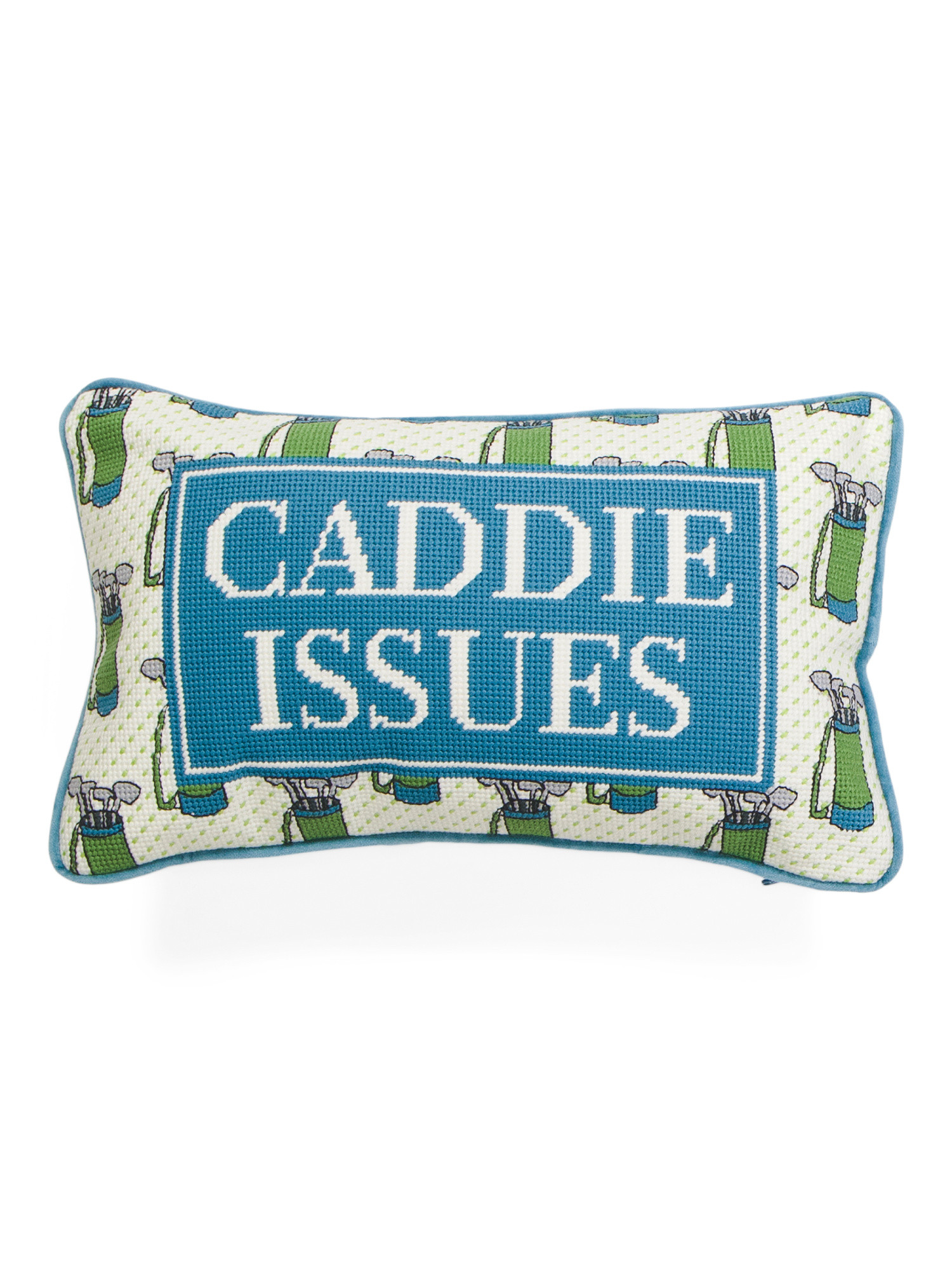 12x16 Caddie Issues Needlepoint Pillow | TJ Maxx