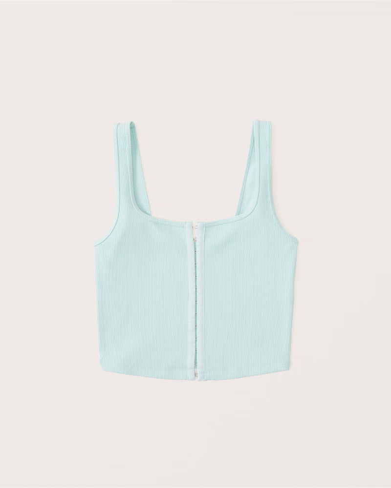 Women's Seamless Rib Fabric Hook-and-Eye Tank | Women's Tops | Abercrombie.com | Abercrombie & Fitch (US)