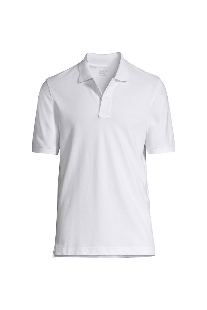 Men's Short Sleeve Comfort-First Mesh Pique Polo Shirt - Lands' End - White - XXL | Lands' End (US)