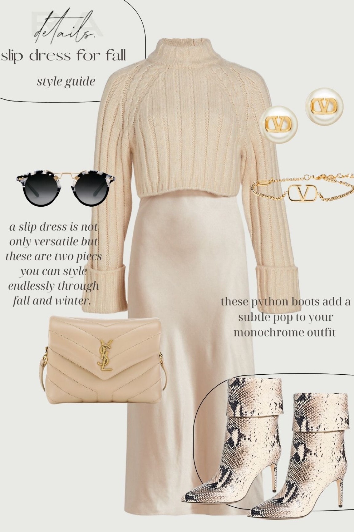 Slip dress outfit, fall boots, fall fashion, Ysl bag, fall bag

#LTKSeasonal #LTKstyletip #LTKworkwear