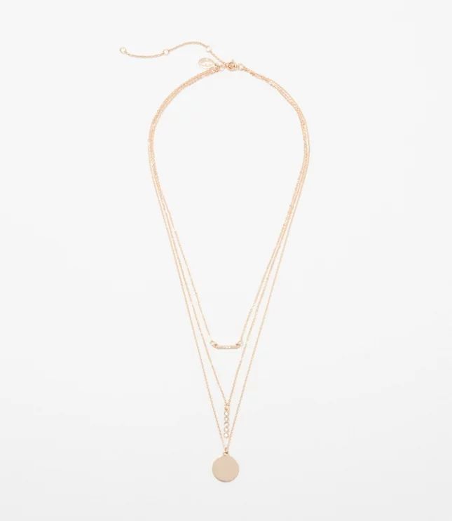 Metallic Layered Necklace | LOFT