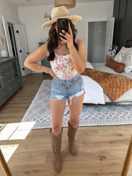 Top — small
Shorts — 26
Belt — small 
Boots are JRC & Sons 

country concert inspo | country concert looks | country concert outfit | country concert outfit summer | country concert amazon | country concert outfit amazon | Nashville outfits amazon | Nashville outfits summer | amazon Nashville outfits | country music festival | western boot outfit | Levi’s denim shorts | floral top | amazon corset top 



#LTKunder100 #LTKstyletip #LTKunder50