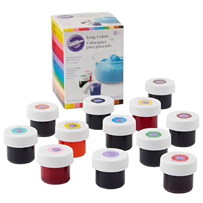 Wilton Icing Colors, 12-Count Gel-Based Food Color | Amazon (US)
