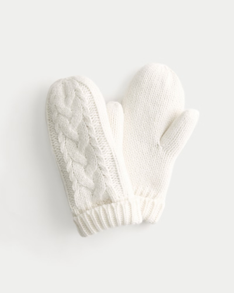 Cable-Knit Mittens | Hollister (US)