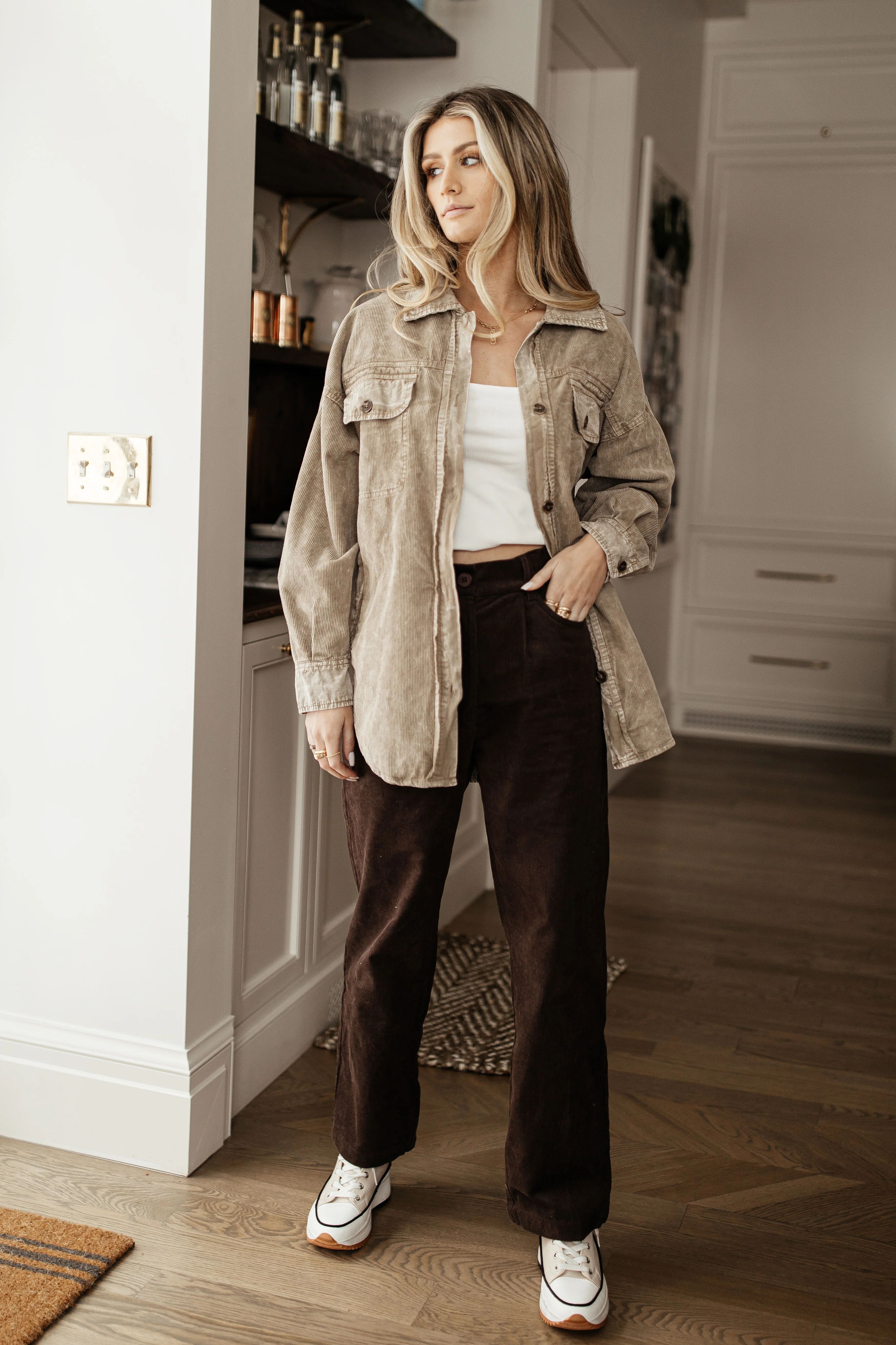 Meret Shirt Jacket in Mocha - böhme | Bohme