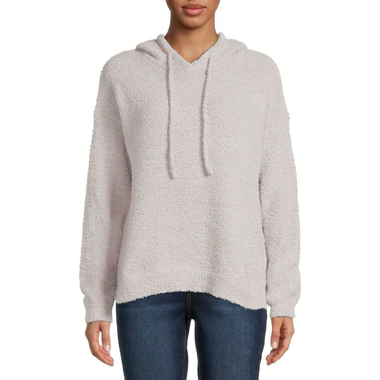 Dreamers by Debut Womens Plush Hooded Long Sleeve Pullover Sweater | Walmart (US)