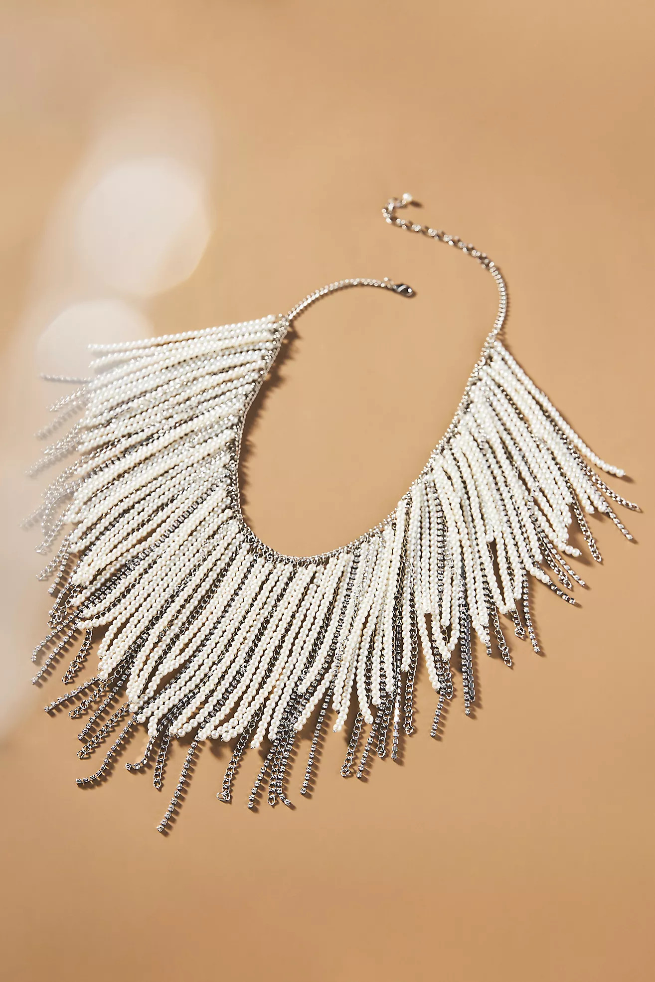 Vieste Rosa Sensational Sparkle & Pearl Fringe Necklace | Anthropologie (US)