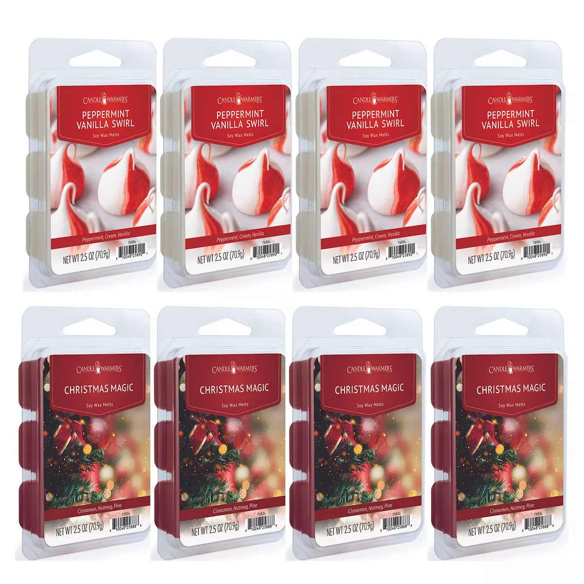 Candle Warmers Etc. 2.5-oz. Peppermint Vanilla Swirl & Christmas Magic Variety Wax Melts 48-piece... | Kohl's