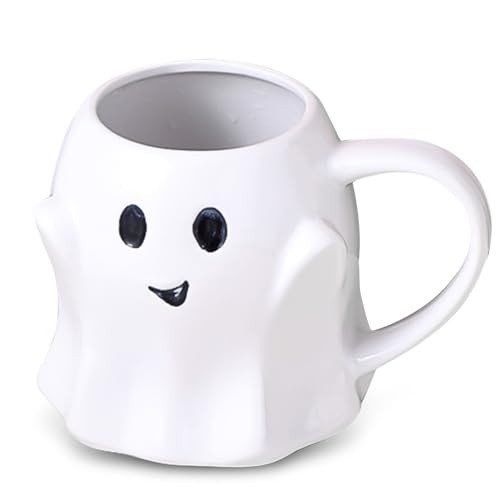 FANFX 13oz Halloween Ghost Mug, Ceramic Halloween White Ghost Pattern Mug, Coffee Mugs halloween Birthday Tabletop Drinks Adult Gift Children Gifts Women Gifts | Amazon (US)