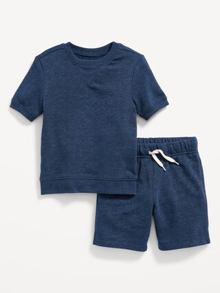 French-Terry Short-Sleeve Sweatshirt & Sweat Shorts Set for Toddler | Old Navy (US)