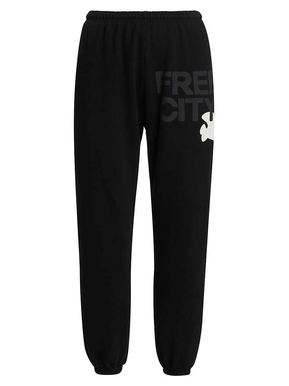 Free City Women's Logo Sweatpants - Black Cream - Size Small | Saks Fifth Avenue