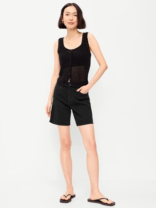 High-Waisted Wow Jean Shorts -- 7-inch inseam | Old Navy (US)