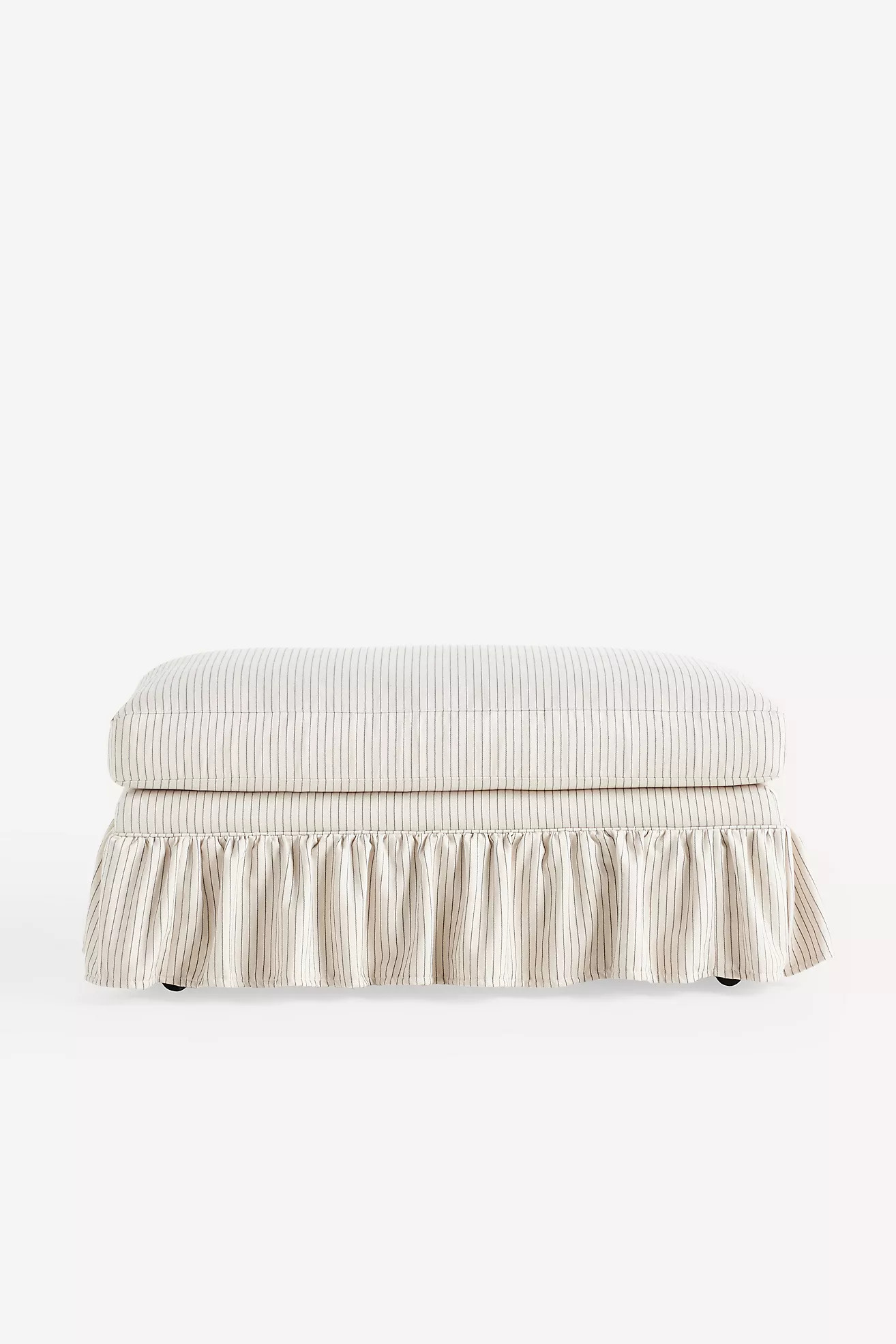 Bowen Sorrento Stripe Ruffle Ottoman | Anthropologie (US)