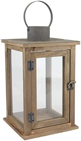 Amazon.com: Stonebriar SB-5174B Rustic 12.5" Wooden Candle Lantern, Large, Brown : Home & Kitchen | Amazon (US)