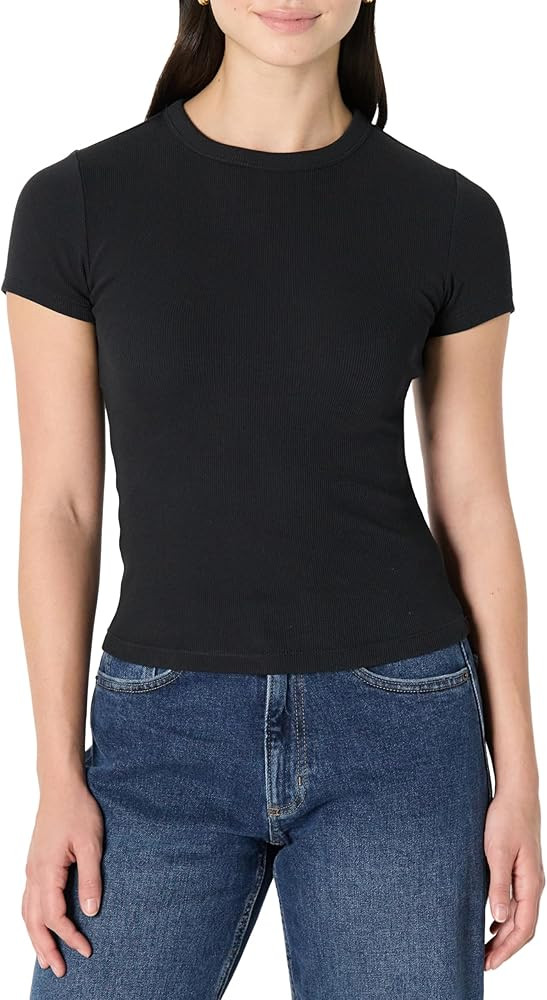 Amazon Essentials (Demi's Pick) Women's Slim-Fit Stretch Rib Short-Sleeve Tee | Amazon (US)