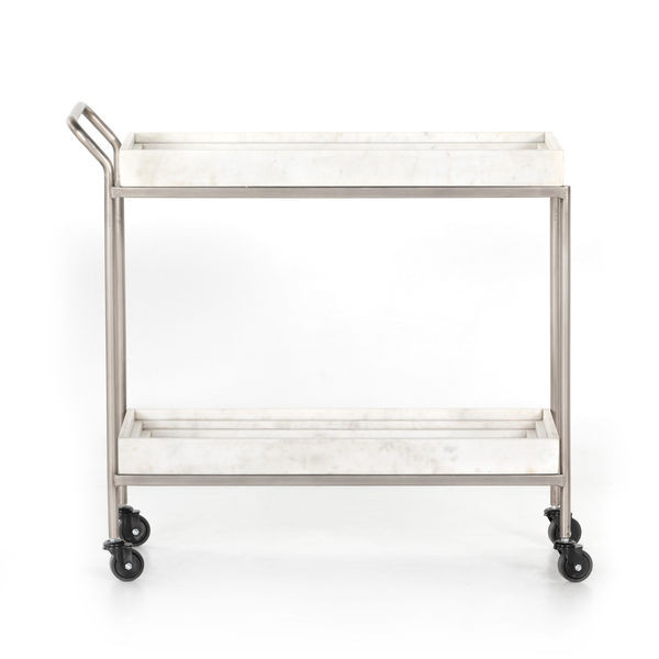 Corso Bar Cart White Marble | Scout & Nimble