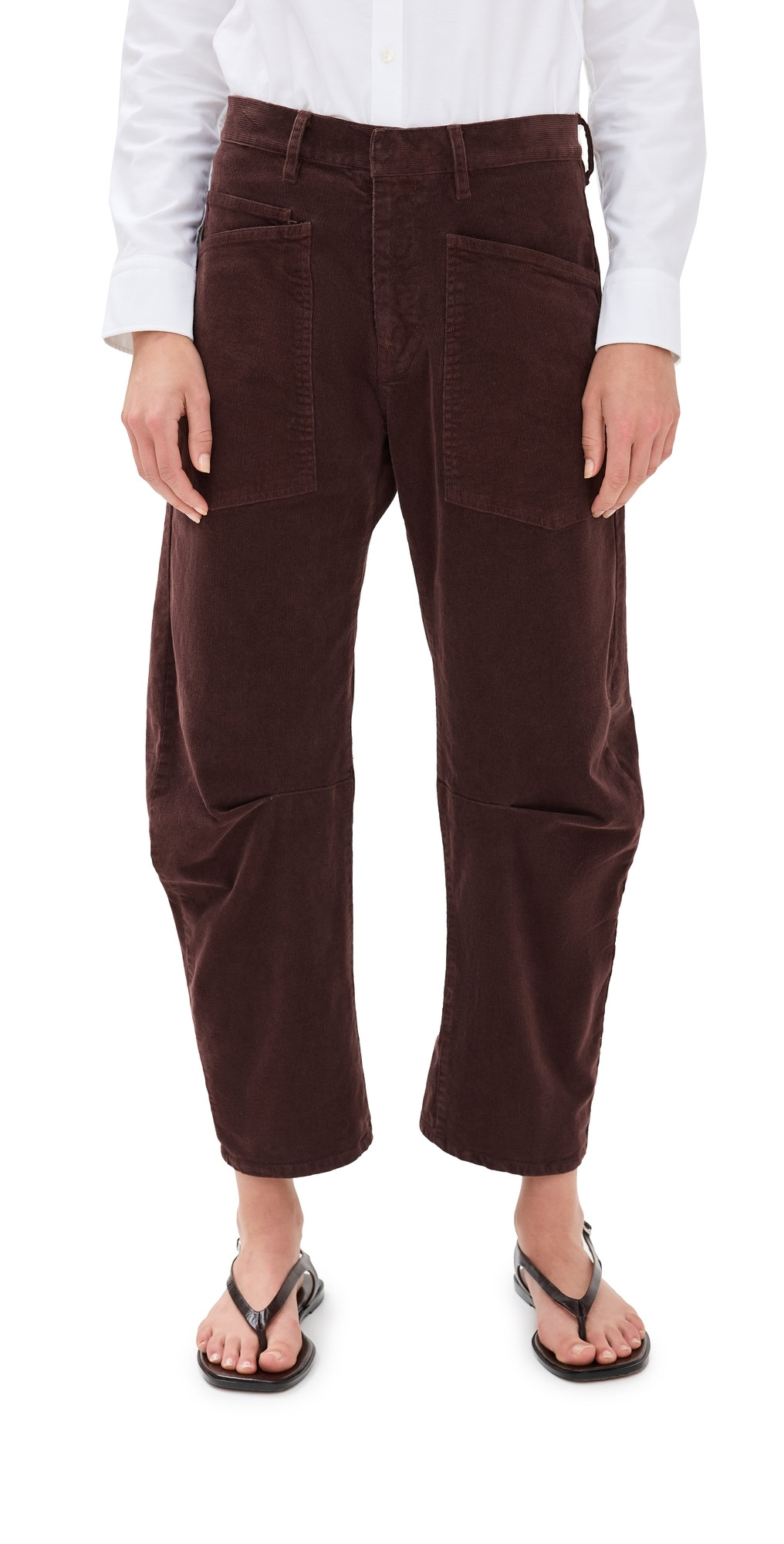 Nili Lotan Shon Corduroy Pants Oxblood 00 | Shopbop