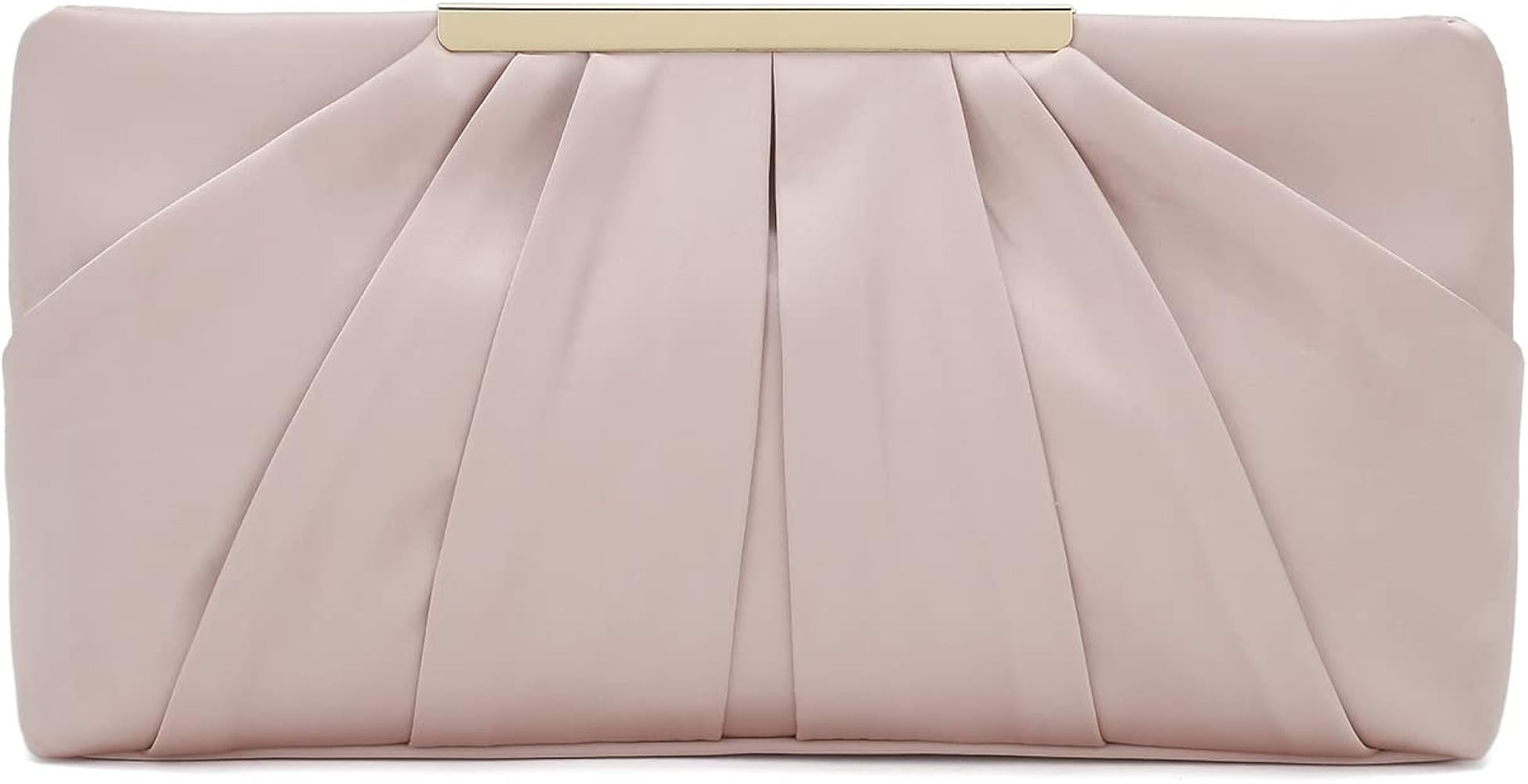 CHARMING TAILOR Clutch Evening Bag Elegant Pleated Satin Formal Handbag Simple Classy Purse for W... | Amazon (US)