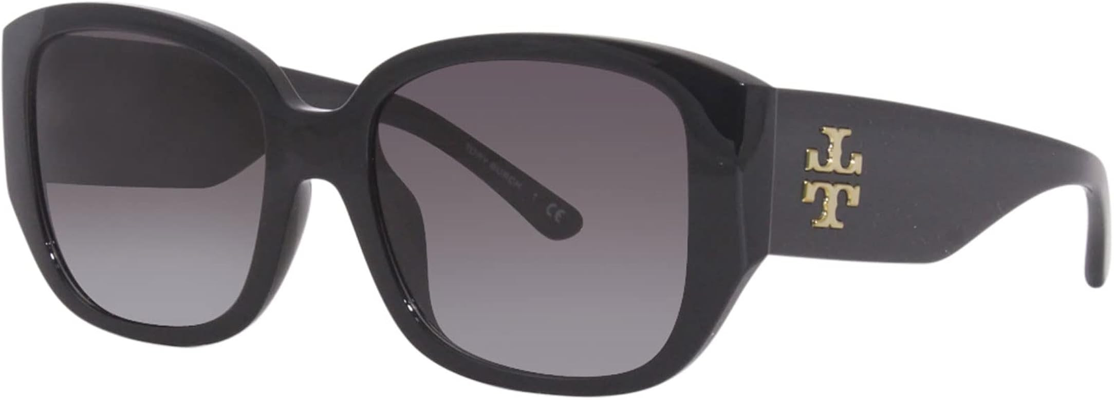 Tory Burch TY9066U 17918G Sunglasses Women's Black/Dark Grey Gradient Lens 54mm | Amazon (US)