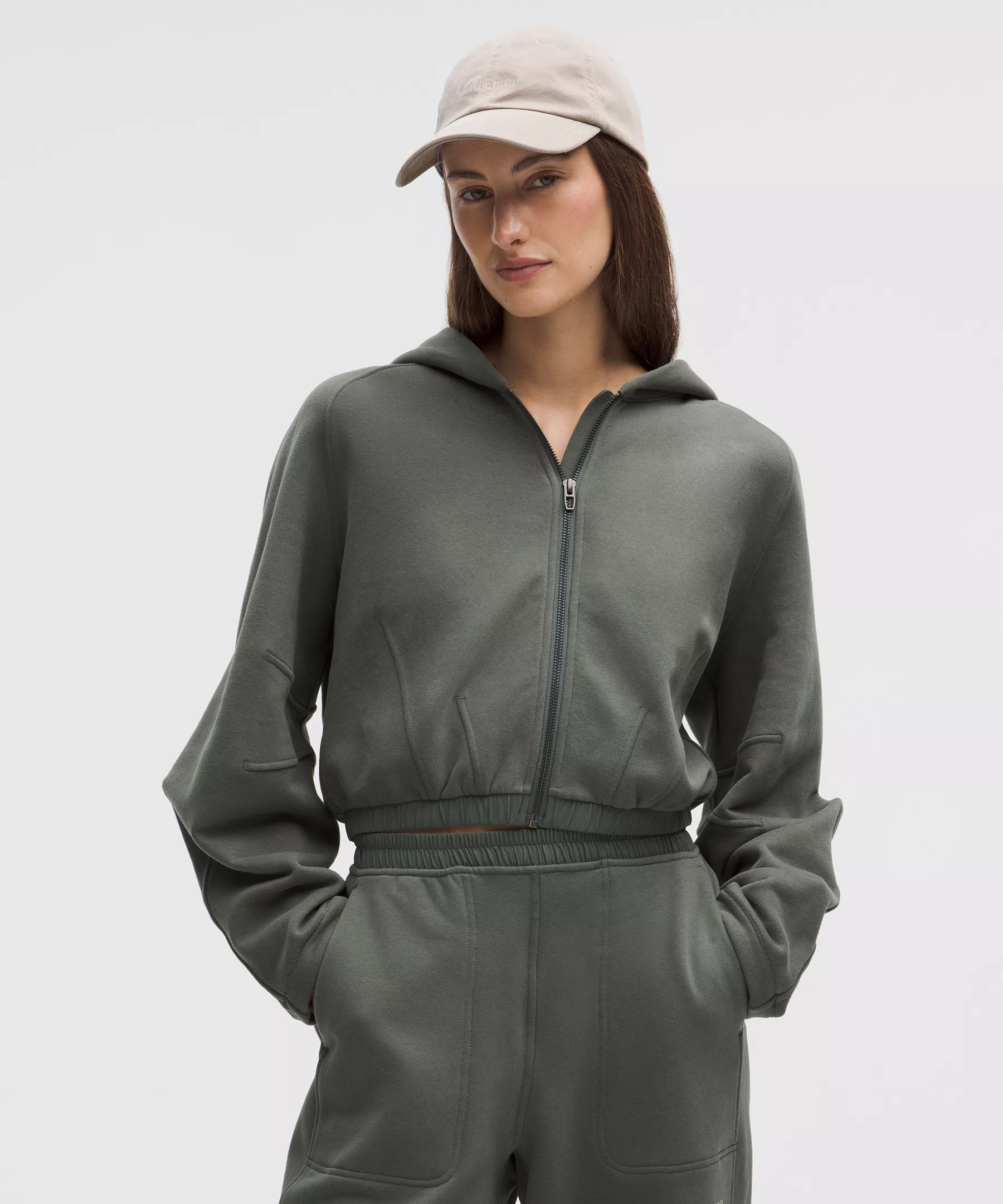 Loungeful Relaxed-Fit Full-Zip Cropped Hoodie | lululemon (CA)