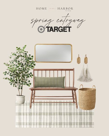 Styled spring entryway with the Hearth & Hand spring collection at Target! 

Bench, faux tree, runner, basket, hooks, mirror, lumbar throw pillow 



#LTKSeasonal #LTKhome #LTKstyletip