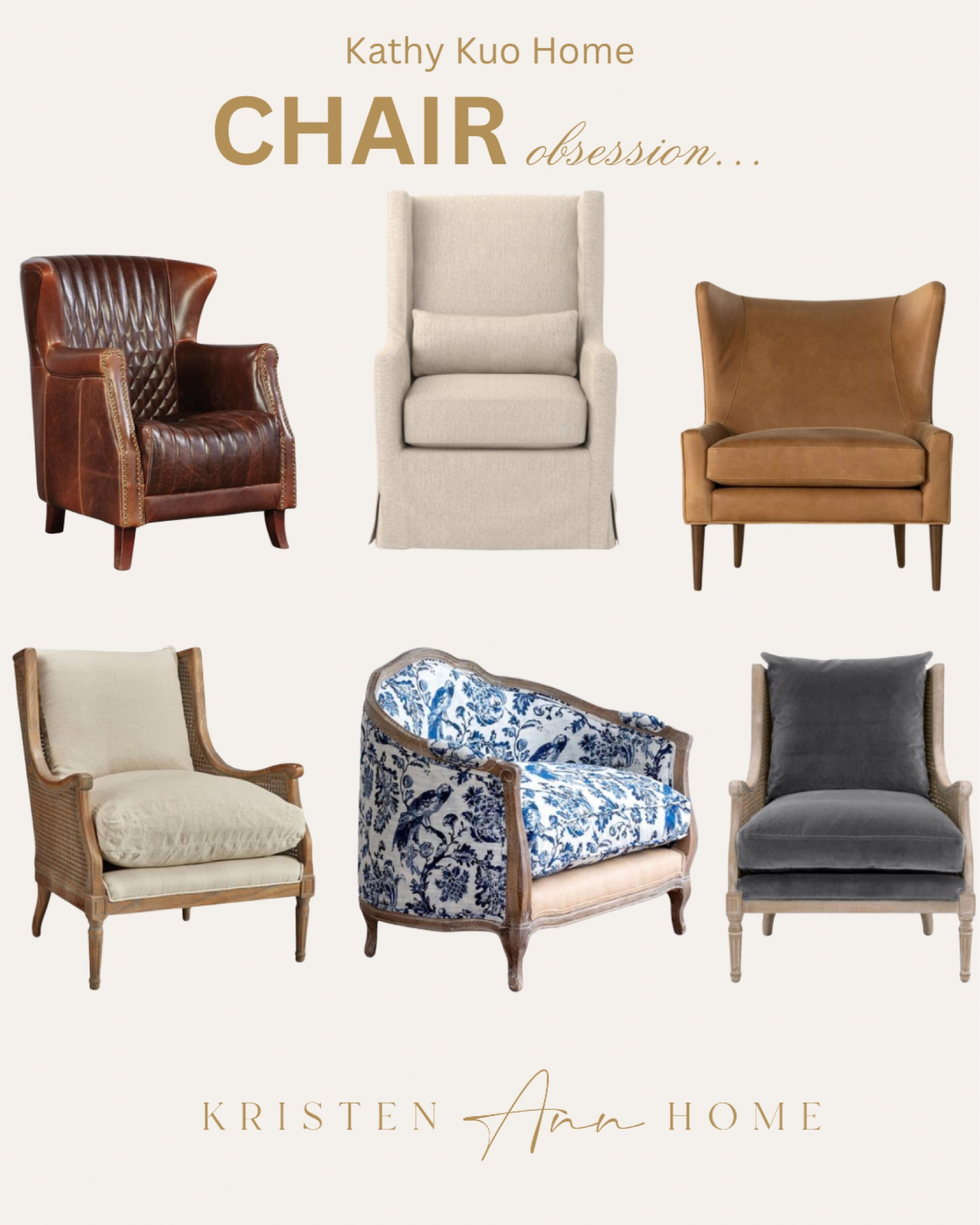 Looking for some accent chairs to add additional seating for the holidays. These are some of my favorite chairs from Kathy Kuo Home. 

#LTKStyleTip #LTKHome