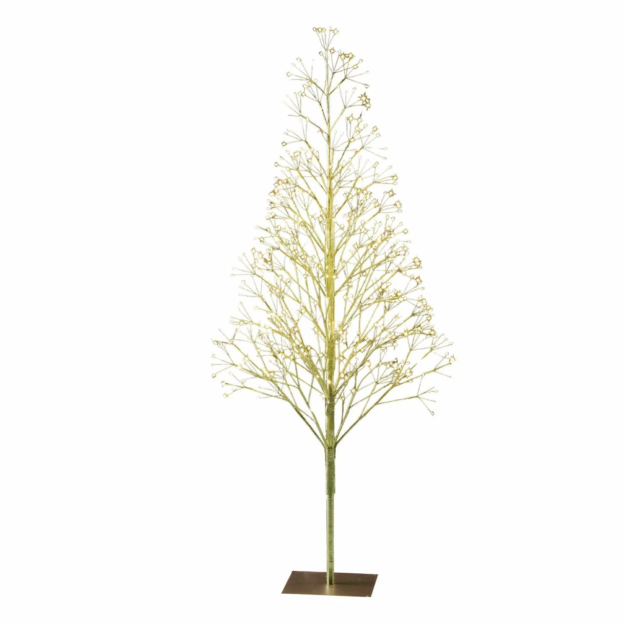 4' Pre-Lit Starburst Gold Artificial Christmas Tree with 500 Warm White Twinkling LED Lights, by ... | Walmart (US)