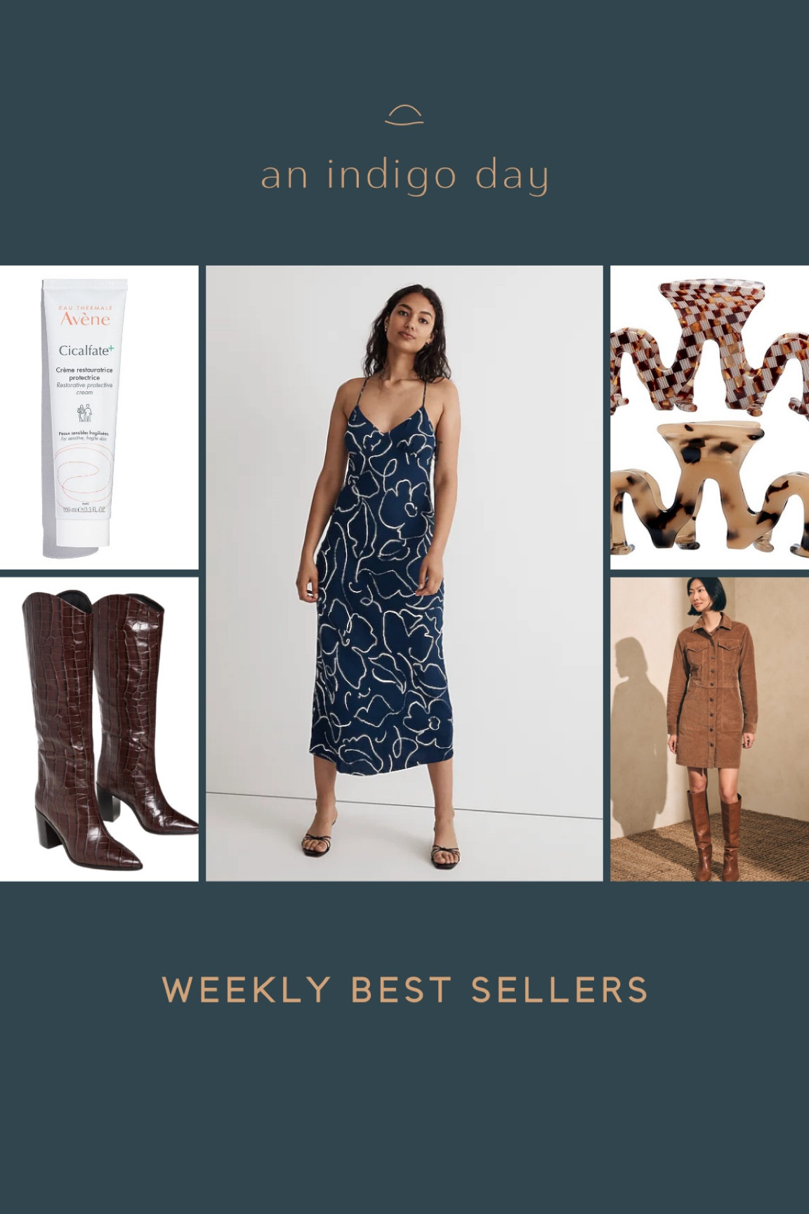 Weekly best sellers. Madewell slip dress, schutz boots size up, amazon claw clips, avene cream, Faherty dress use code 20INDIGO for 20% off  

#LTKfindsunder100 #LTKbeauty #LTKstyletip