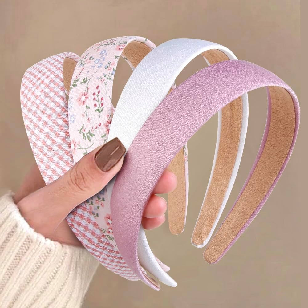 Huachi Headbands for Women Non Slip Trendy Headbands for Women\u2019s Hair 1 inch Wide Cute Headb... | Amazon (US)