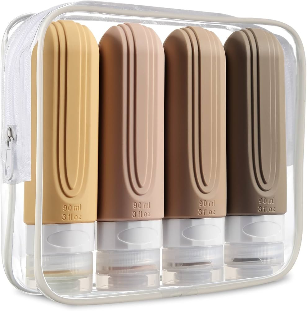 Mrsdry Travel Bottles for Toiletries, Tsa Approved 3oz Travel Size Containers BPA Free Leak Proof... | Amazon (US)