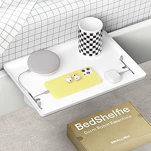 BedShelfie Bedside Shelf for Bed & Top Bunk- College Dorm Room Essentials, Loft Bed Accessories, ... | Amazon (US)