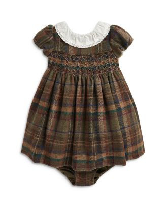 Ralph Lauren Girls' Plaid Smocked Wool Blend Dress & Bloomers - Baby  | Bloomingdale's Kids | Bloomingdale's (US)