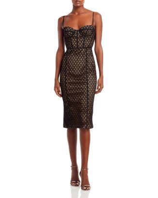 Charley Lace Bustier Midi Dress | Bloomingdale's (US)