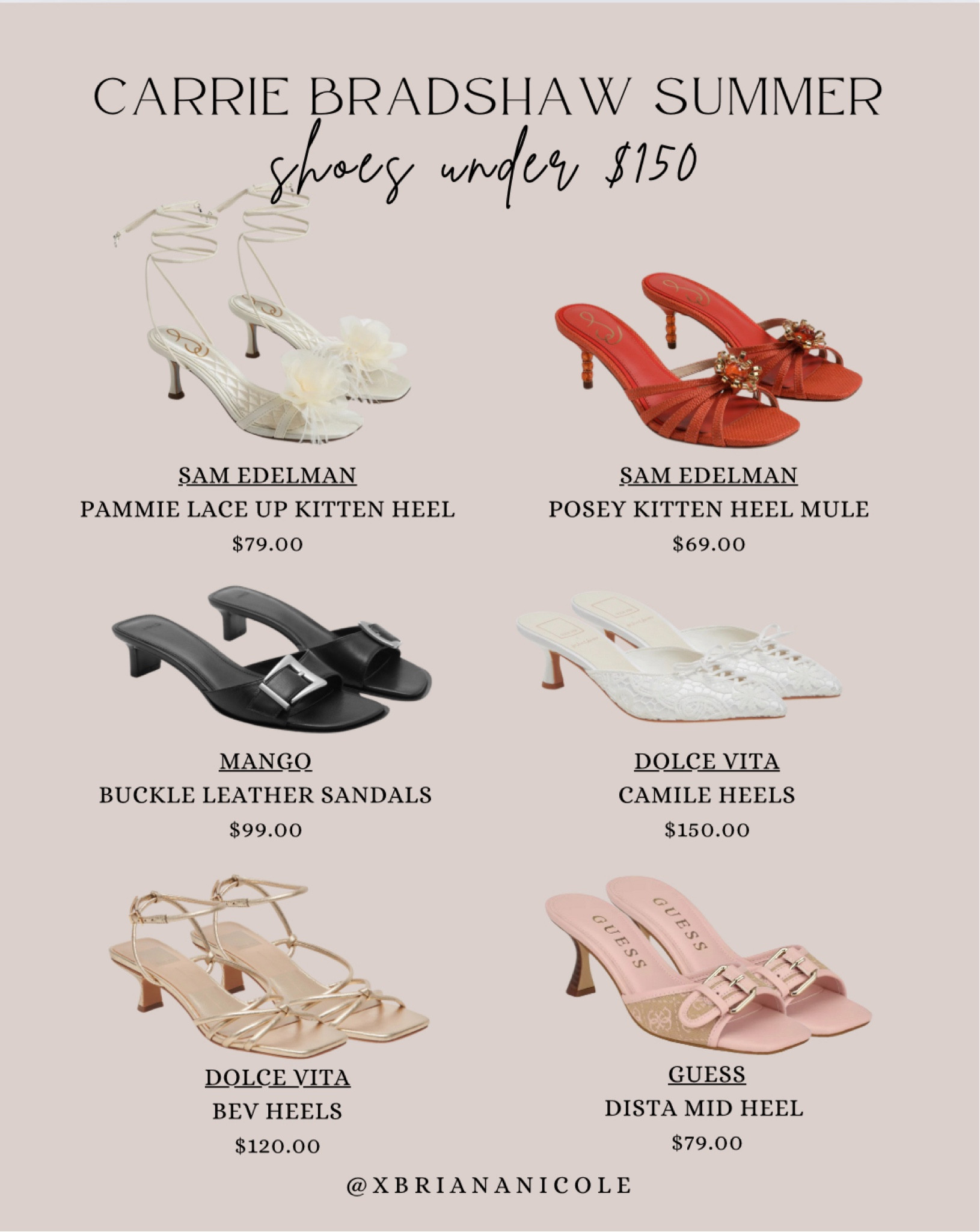 Carrie Bradshaw Inspired Shoes #carriebradshaw #summerstyle #summeroutfitideas #summershoes #womenshoes #kittenheels #sandals #sandalheels

#LTKStyleTip #LTKSummerSales #LTKShoeCrush