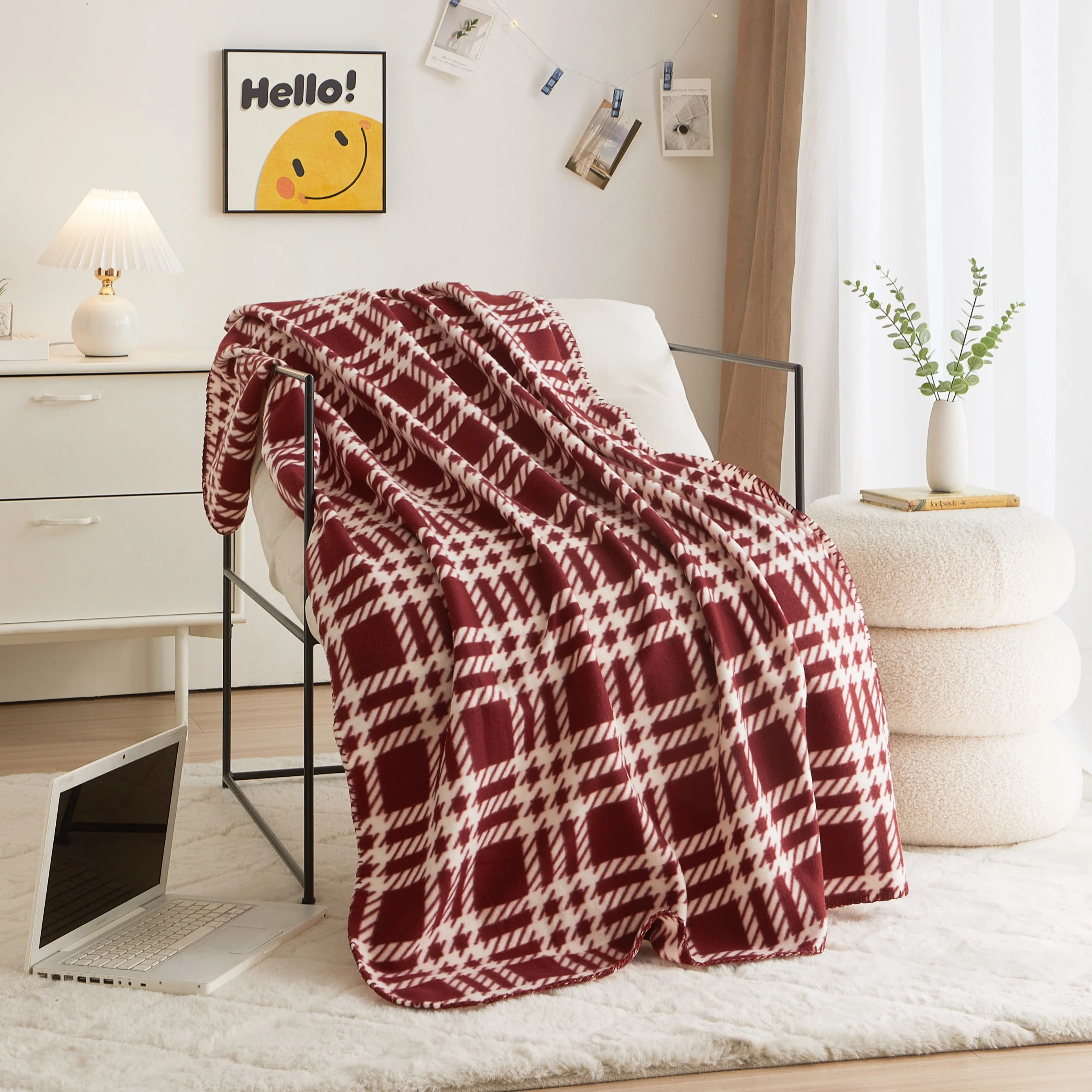 Mainstays Red Plaid Fleece Throw | Walmart (US)
