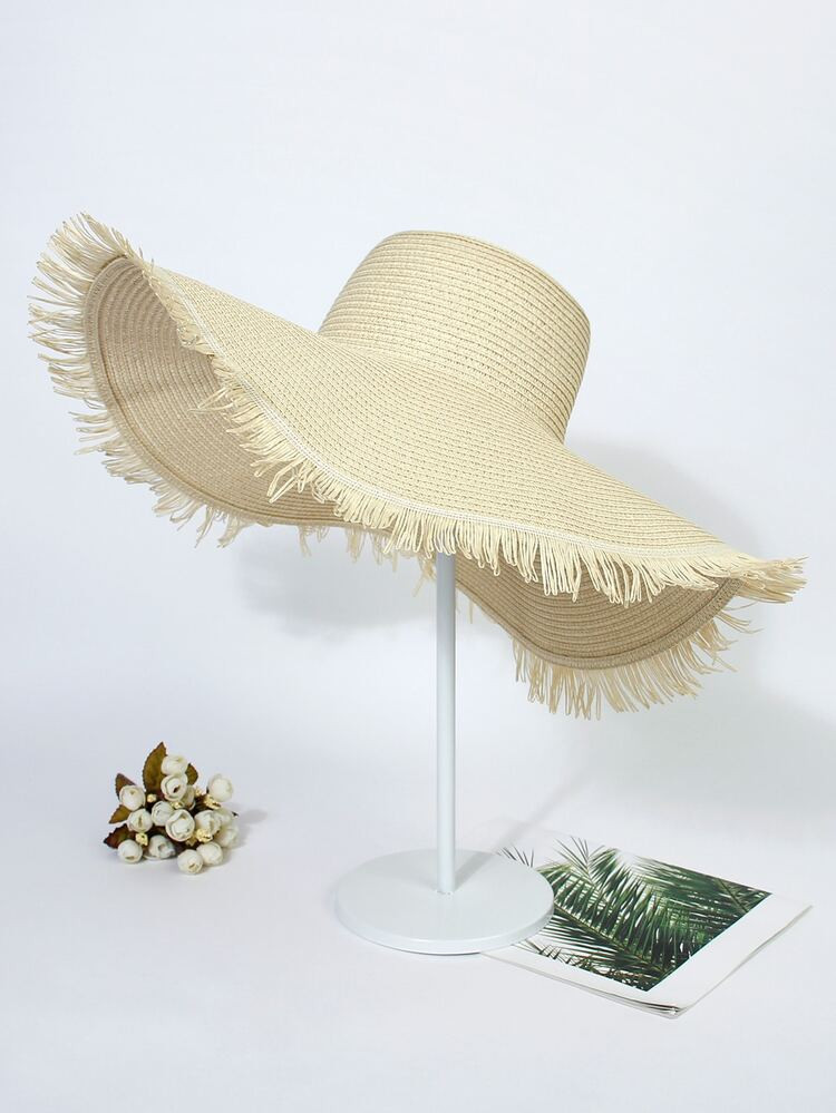 Raw Trim Straw Hat | SHEIN