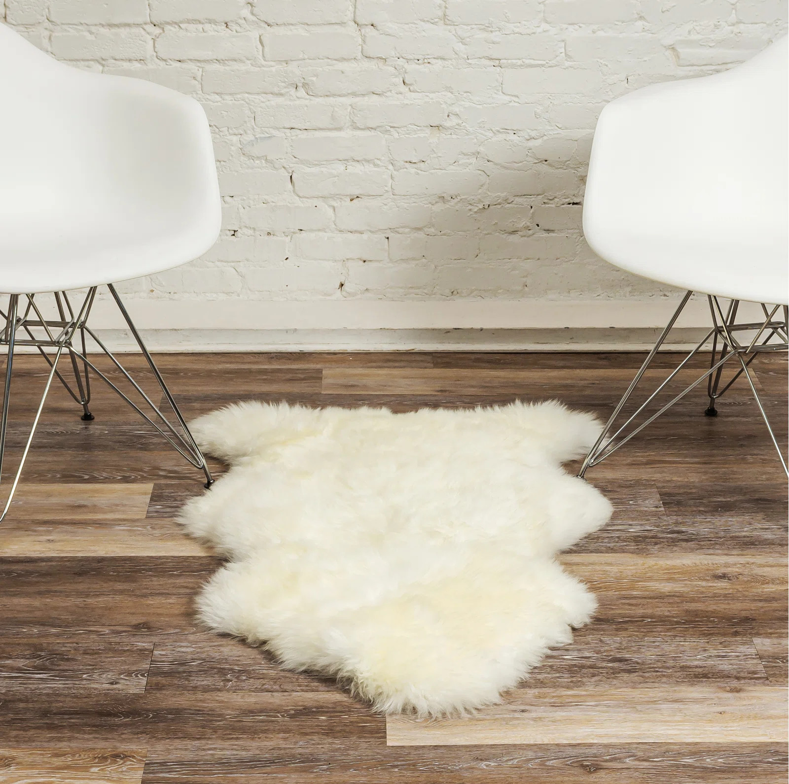 Juri Handmade Sheepskin Area Rug in Ivory | Wayfair North America