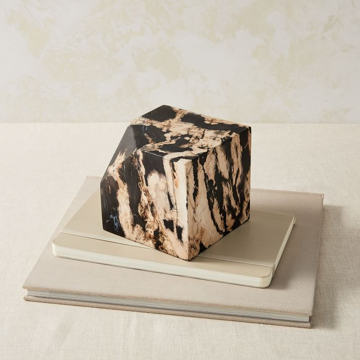 Petrified Wood Cube | West Elm (US)