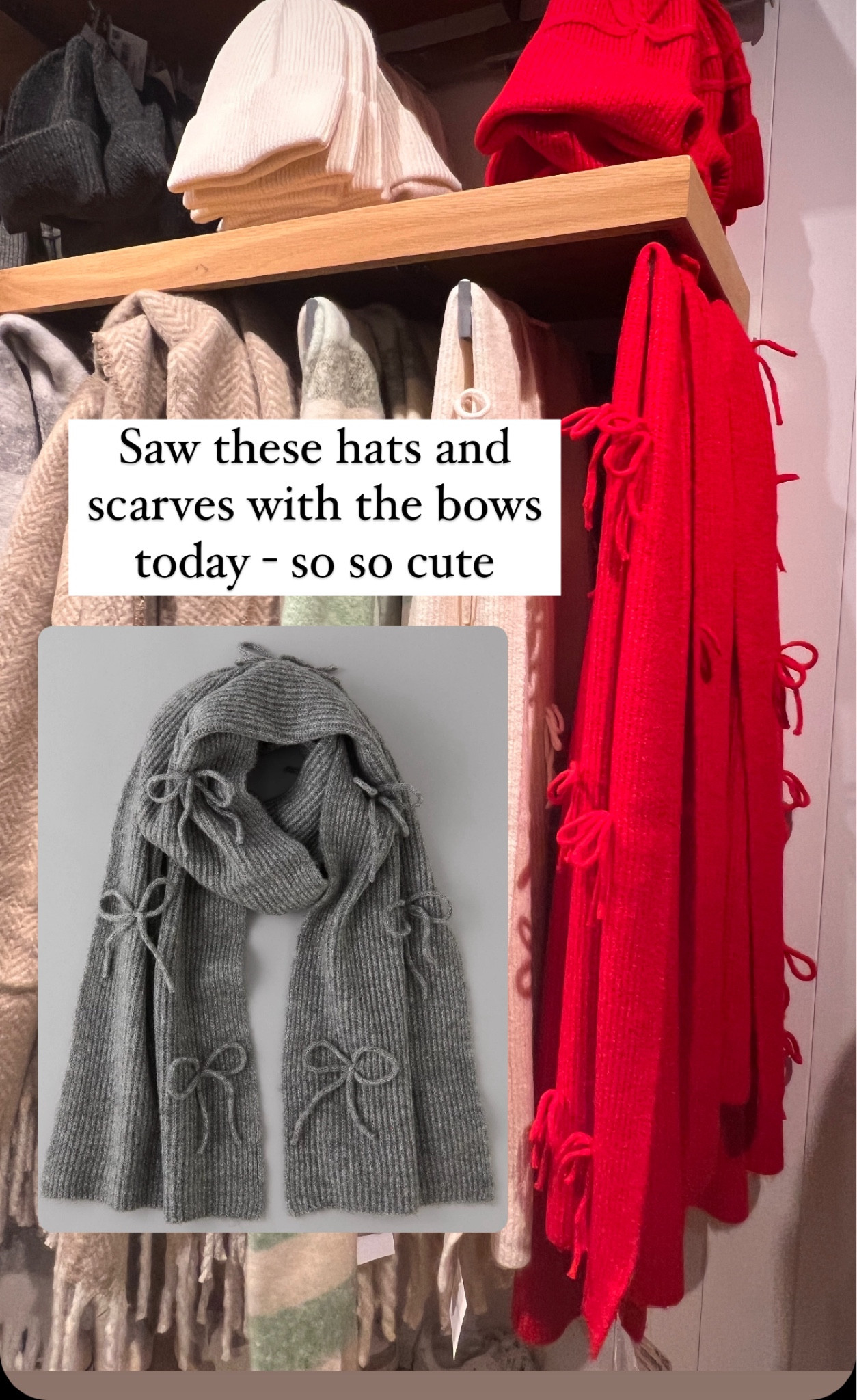 The cutest hat and scarves with the bows ❤️ so so cute 

#LTKFindsUnder50 #LTKHoliday #LTKGiftGuide