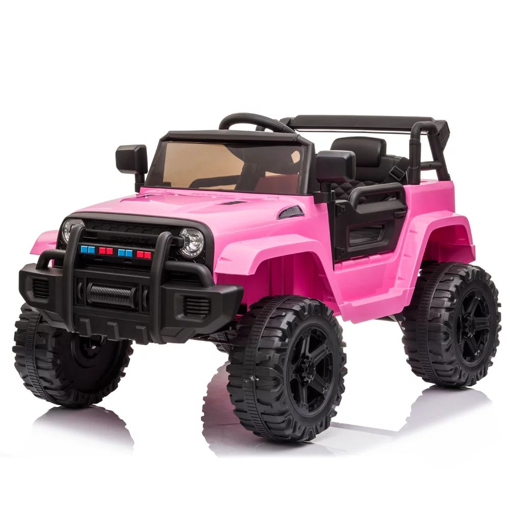 Zimtown Ride On Car Truck, 12V Battery Electric Kids Toy with Remote Control, LED Lights and Real... | Walmart (US)