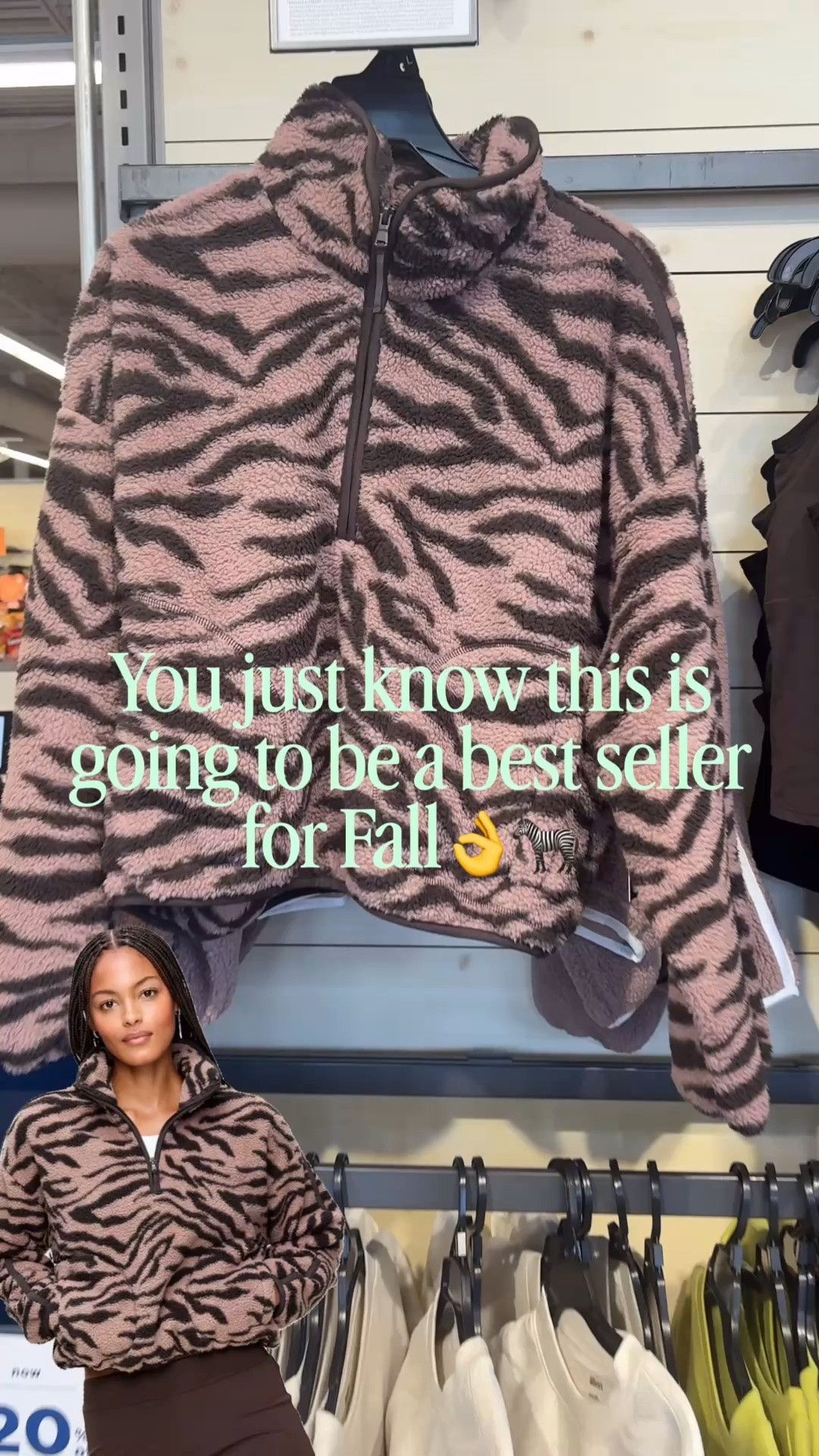 Old Navy Loose half zip Sherpa Zebra print pullover 

Comes in solid colors as well. So cute and soft!! I love the zebra print. So on trend rn

#LTKSaleAlert #LTKSeasonal