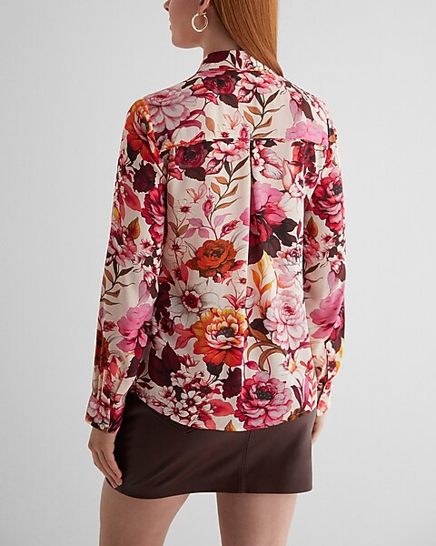Relaxed Floral Portofino Shirt | Express