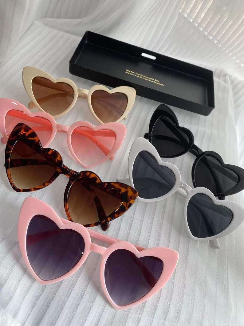 Custom Bridal Party Heart Shaped Sunglassesbridesmaid - Etsy | Etsy (US)