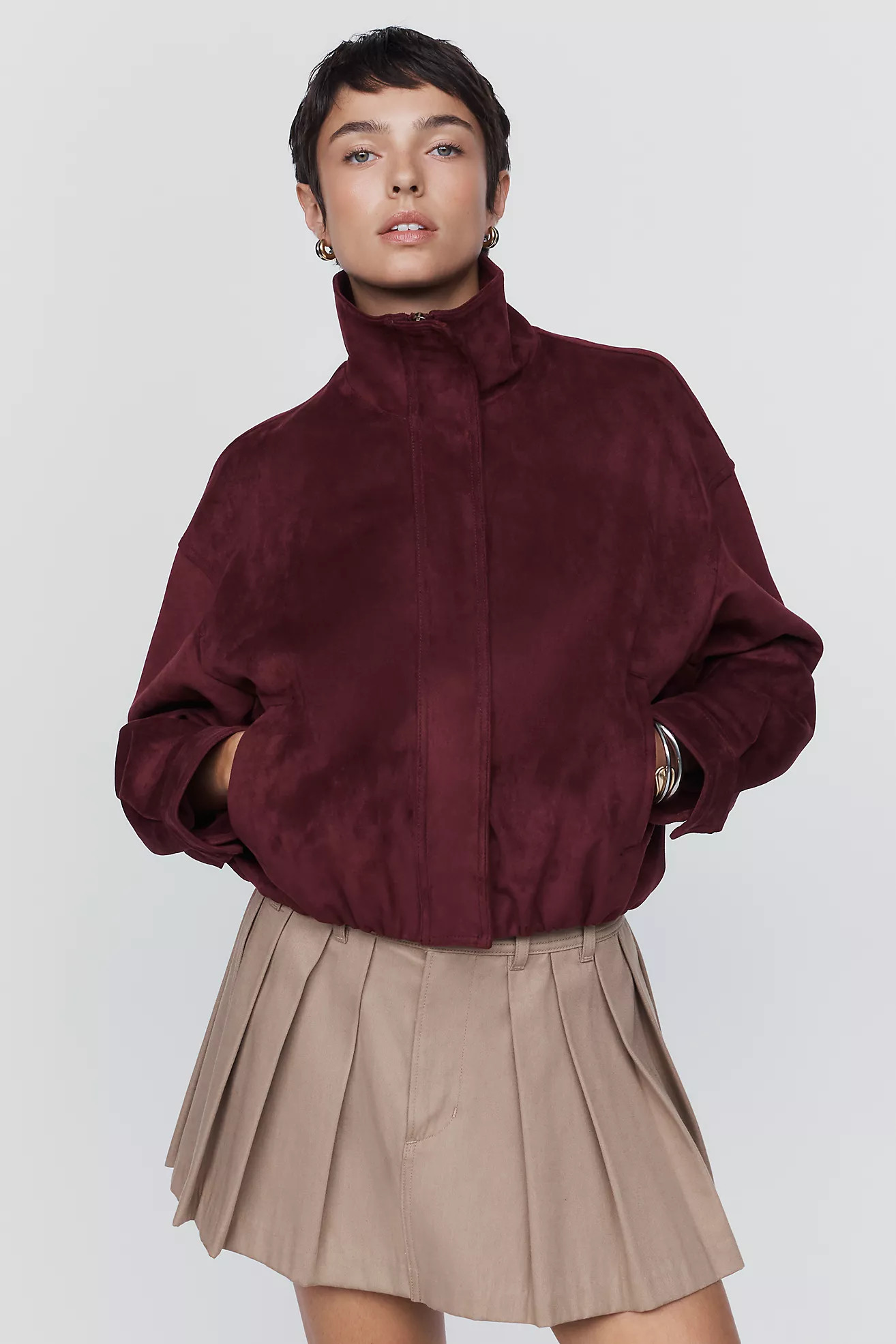 @merricksart x Maeve Imara Funnel Neck Jacket | Anthropologie (US)