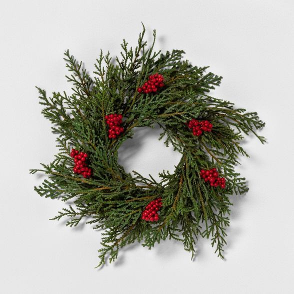 Faux Mini Cedar Wreath - Hearth & Hand™ with Magnolia | Target