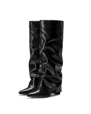 Elwen | Slouchy Pointed-Toe Boots | Fitory Footwear US
