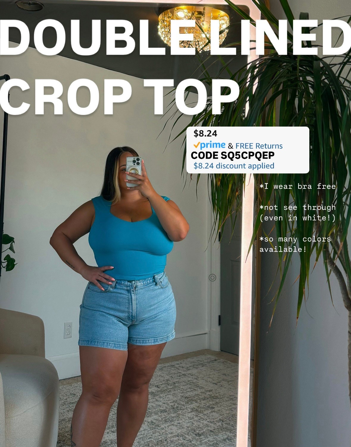 DOUBLE LINED BUTTER SOFT CROP TOP ON DEAL UNDER $10! 

 I’m in an XL! 

USE CODE SQ5CPQEP

Codes & coupons only work for a limited time! If you get an error, it may have maxed the color/size you selected.. so try another one 

#casualoutfitideas #affordablestyle #easyoutfits #ltkcurves 

#LTKStyleTip #LTKFindsUnder50 #LTKSaleAlert